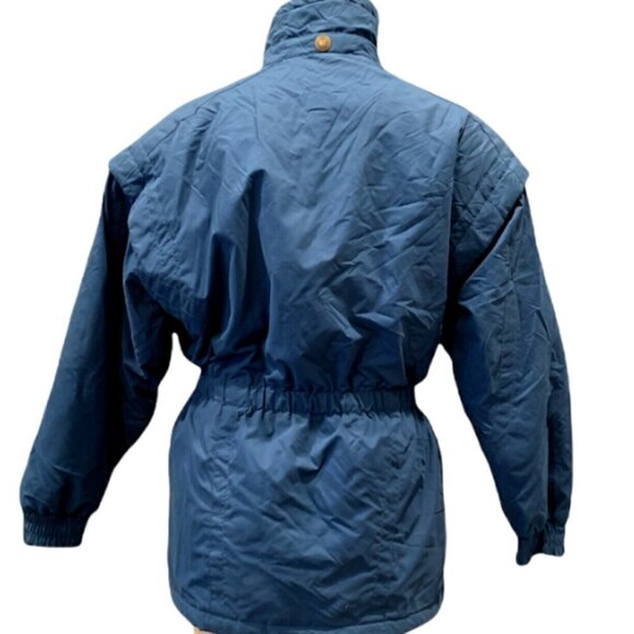 Vintage Skitique Parka Winter Jacket Women's L Teal Blue #205A - Picture 4 of 7
